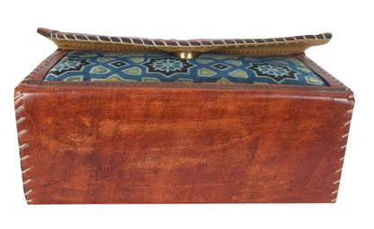 Ajrakh Pure Leather Leathercraft Hand Made Hand Embroidery Sling Bag Leather Craft Belts - 14 cms Length    -  SKU : AB10301D