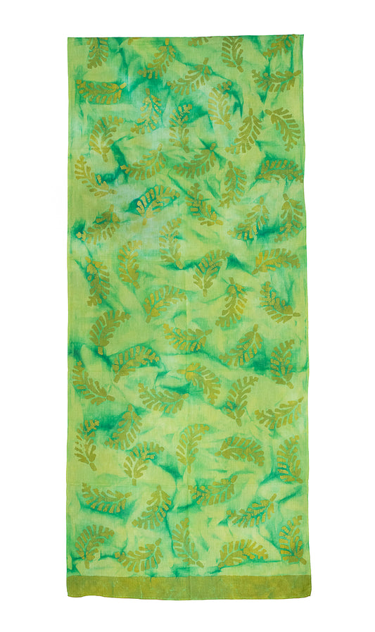 Wax Batik Cotton Natural Dye Stole   - 2.1 Mtr Length  -  SKU: RA04901E