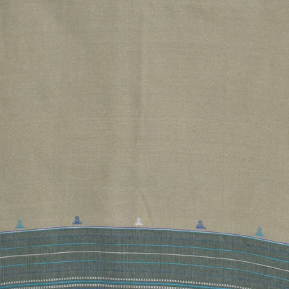 Handloom Woven Kala Cotton Patterned Weaving Stole with Tassels - 2.1 Mtr Length    -  SKU : DB05A01C