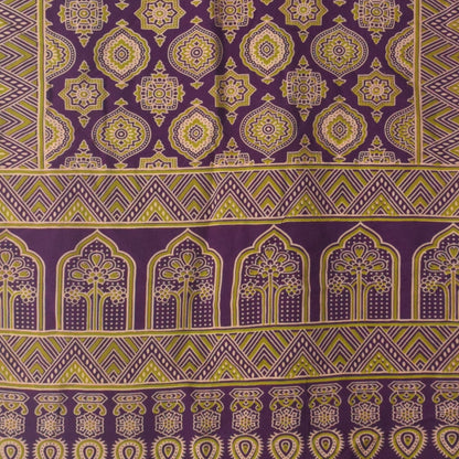 Ajrakh Rayon Screen Print Hand Printed Stole  - 2.1 Mtr Length   -  SKU : RD25702H