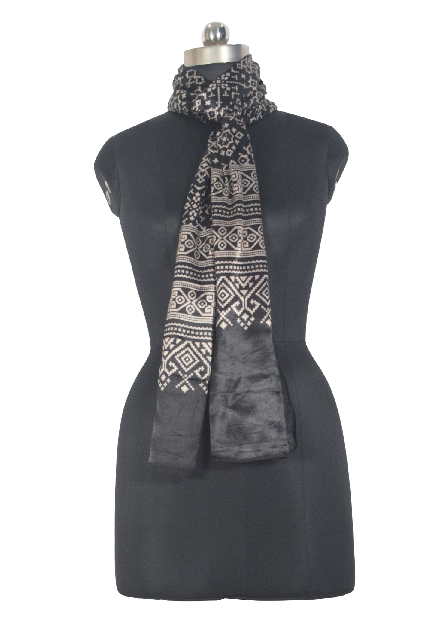 Patola Print Mashru Silk Two Colour Print Screen Print Hand Printed Stole  - 2.1 Mtr Length   -  SKU : RD25704D