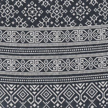 Patola Print Mashru Silk Two Colour Print Screen Print Hand Printed Stole  - 2.1 Mtr Length   -  SKU : RD25704D
