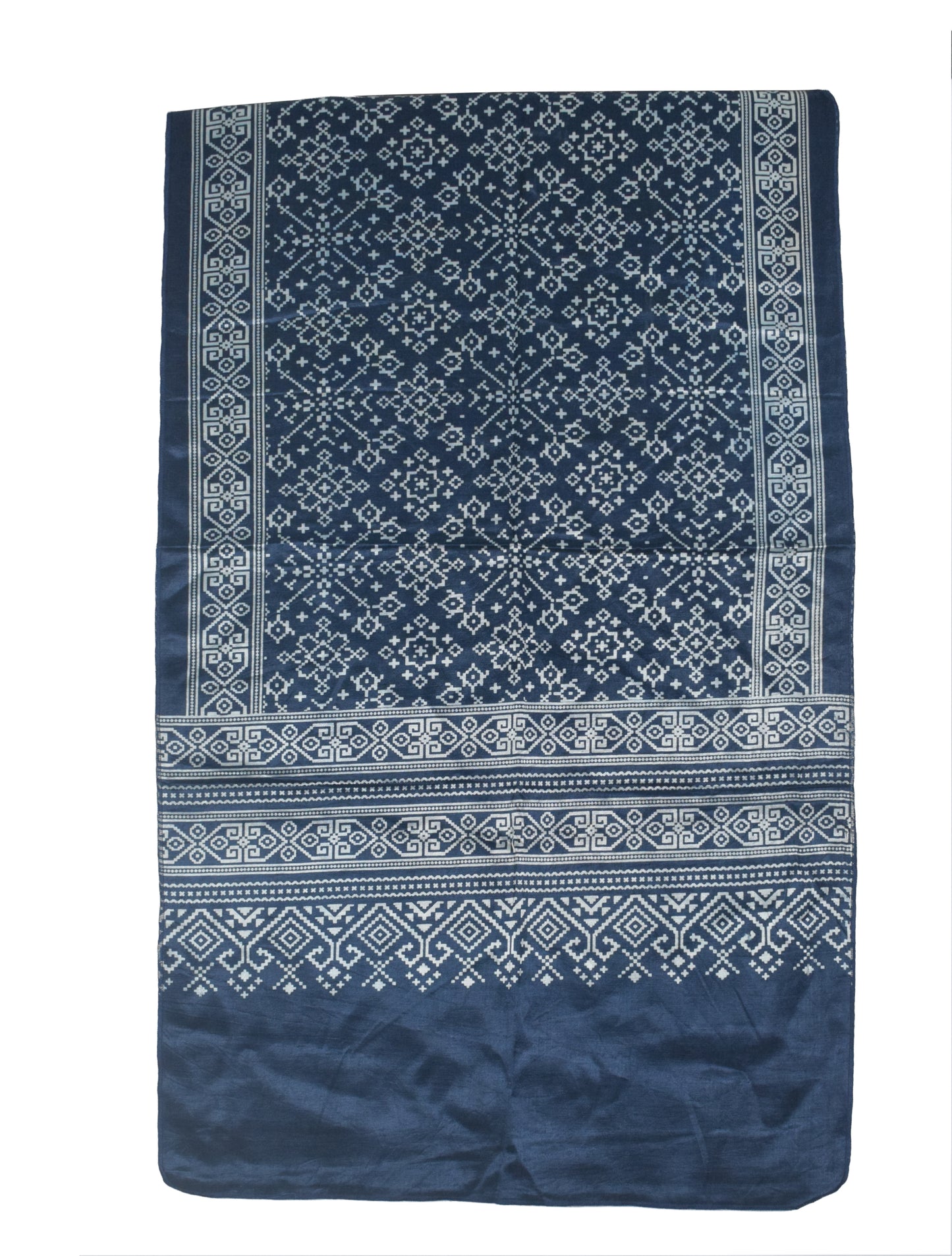 Patola Print Mashru Silk Two Colour Print Screen Print Hand Printed Stole  - 2.1 Mtr Length   -  SKU : RD25704F