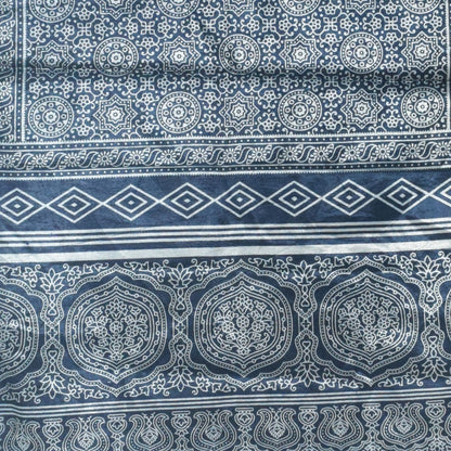 Patola Print Mashru Silk Two Colour Print Screen Print Hand Printed Stole  - 2.1 Mtr Length   -  SKU : RD23803B