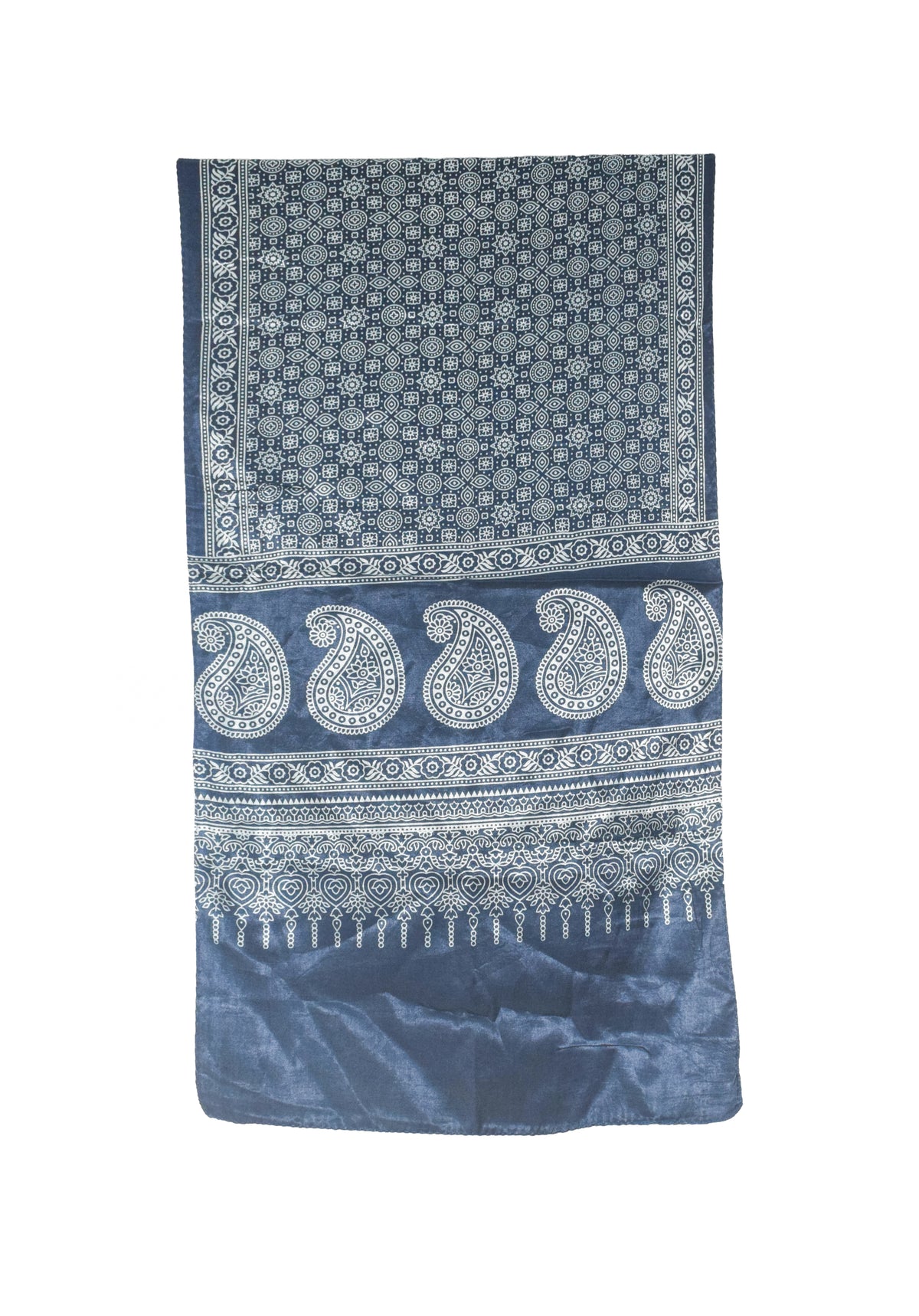 Patola Print Mashru Silk Two Colour Print Screen Print Hand Printed Stole  - 2.1 Mtr Length   -  SKU : RD23803C
