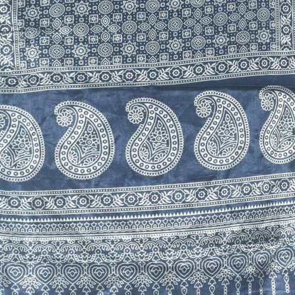 Patola Print Mashru Silk Two Colour Print Screen Print Hand Printed Stole  - 2.1 Mtr Length   -  SKU : RD23803C