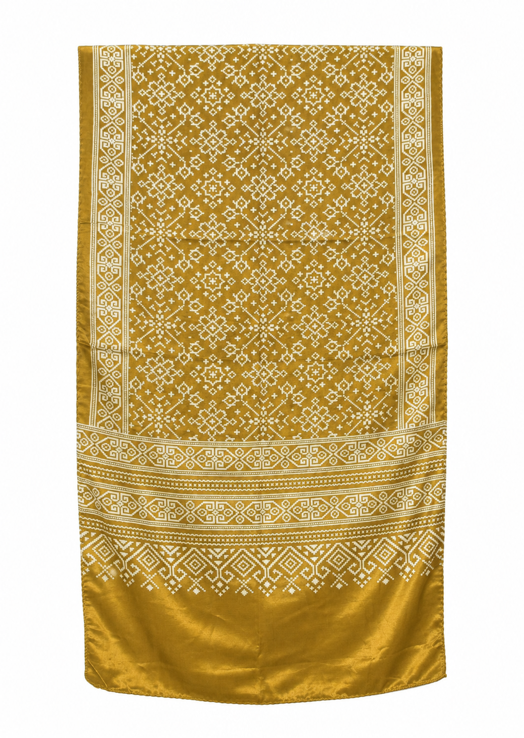 Patola Print Mashru Silk Two Colour Print Screen Print Hand Printed Stole  - 2.1 Mtr Length   -  SKU : RD25704A
