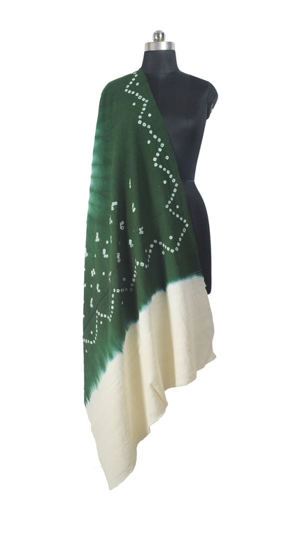 Bandhej [ Tie-Dye] Wool Shawl  - 2.1 Mtr Length    -  SKU : DB26A01C