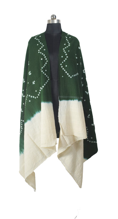 Bandhej [ Tie-Dye] Wool Shawl  - 2.1 Mtr Length    -  SKU : DB26A01C