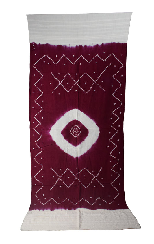 Bandhej [ Tie-Dye] Wool Shawl  - 2.1 Mtr Length    -  SKU : DB26A01E