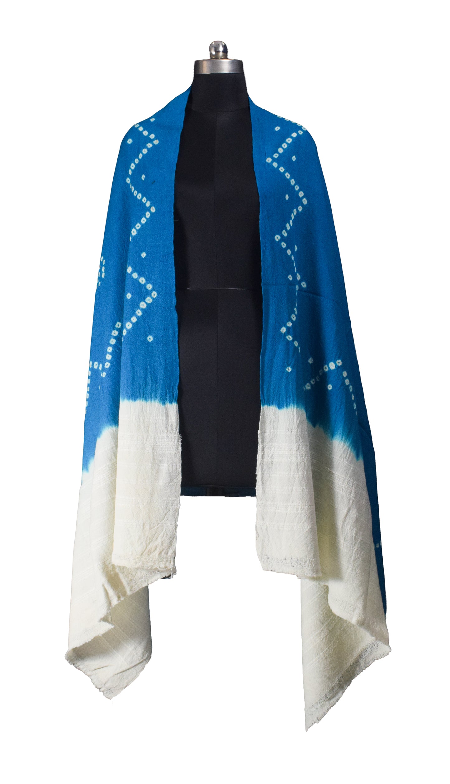 Bandhej [ Tie-Dye] Wool Shawl  - 2.1 Mtr Length    -  SKU : DB26A01A