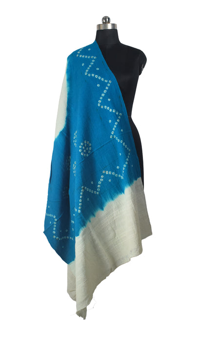 Bandhej [ Tie-Dye] Wool Shawl  - 2.1 Mtr Length    -  SKU : DB26A01A