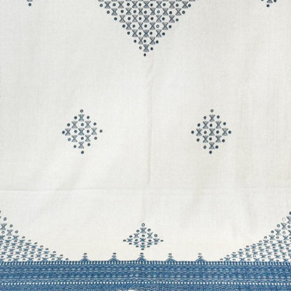 Mirror Work Wool Hand Embroidered Shawl with Tassels - 2.1 Mtr Length    -  SKU : BM20B02C