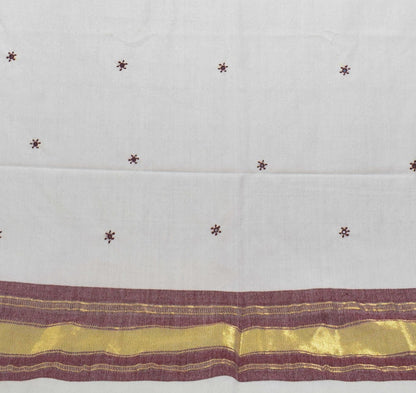 Mirror Work Wool Lagdi Patto with Tassels Shawl  - 2.1 Mtr Length   -  SKU : RD05601B