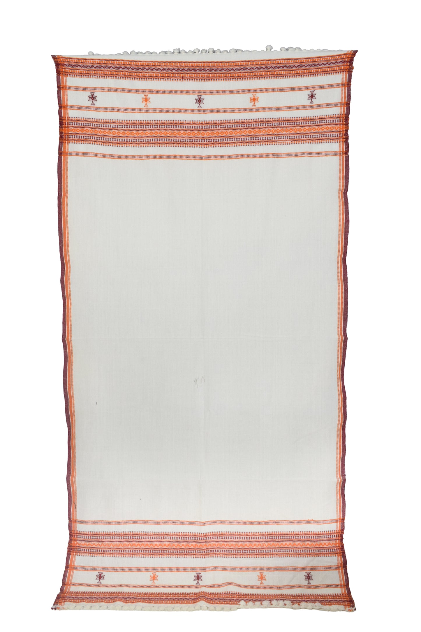 Plain Dyeing Wool Hand Woven Shawl with Tassels - 2 Mtr Length    -  SKU : DB10C01A