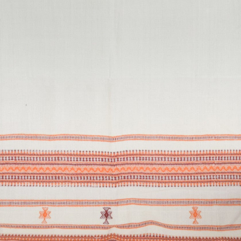 Plain Dyeing Wool Hand Woven Shawl with Tassels - 2 Mtr Length    -  SKU : DB10C01A