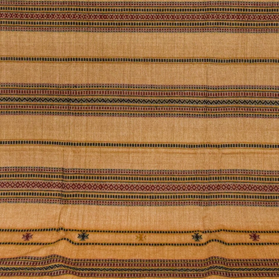 Weaving Design merino wool Hand Woven Shawl with Tassels - 2.15 Mtr Length    -  SKU : DB29C01B