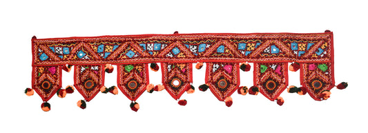 Pakko Work Cotton Hand Embroidered Toran  - 90 cms Length    -  SKU : KU03804A