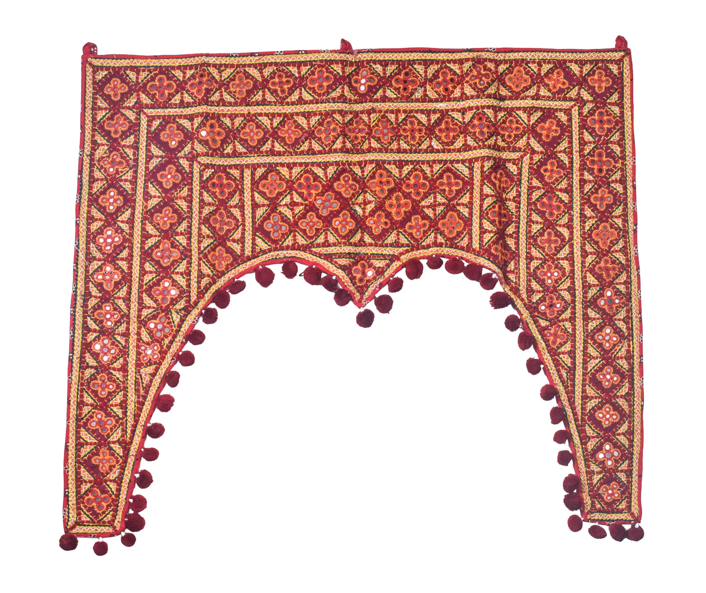 Pakko Work Cotton Hand Embroidered Mirror Work Toran  - 90 cms Length   -  SKU : RD10701A
