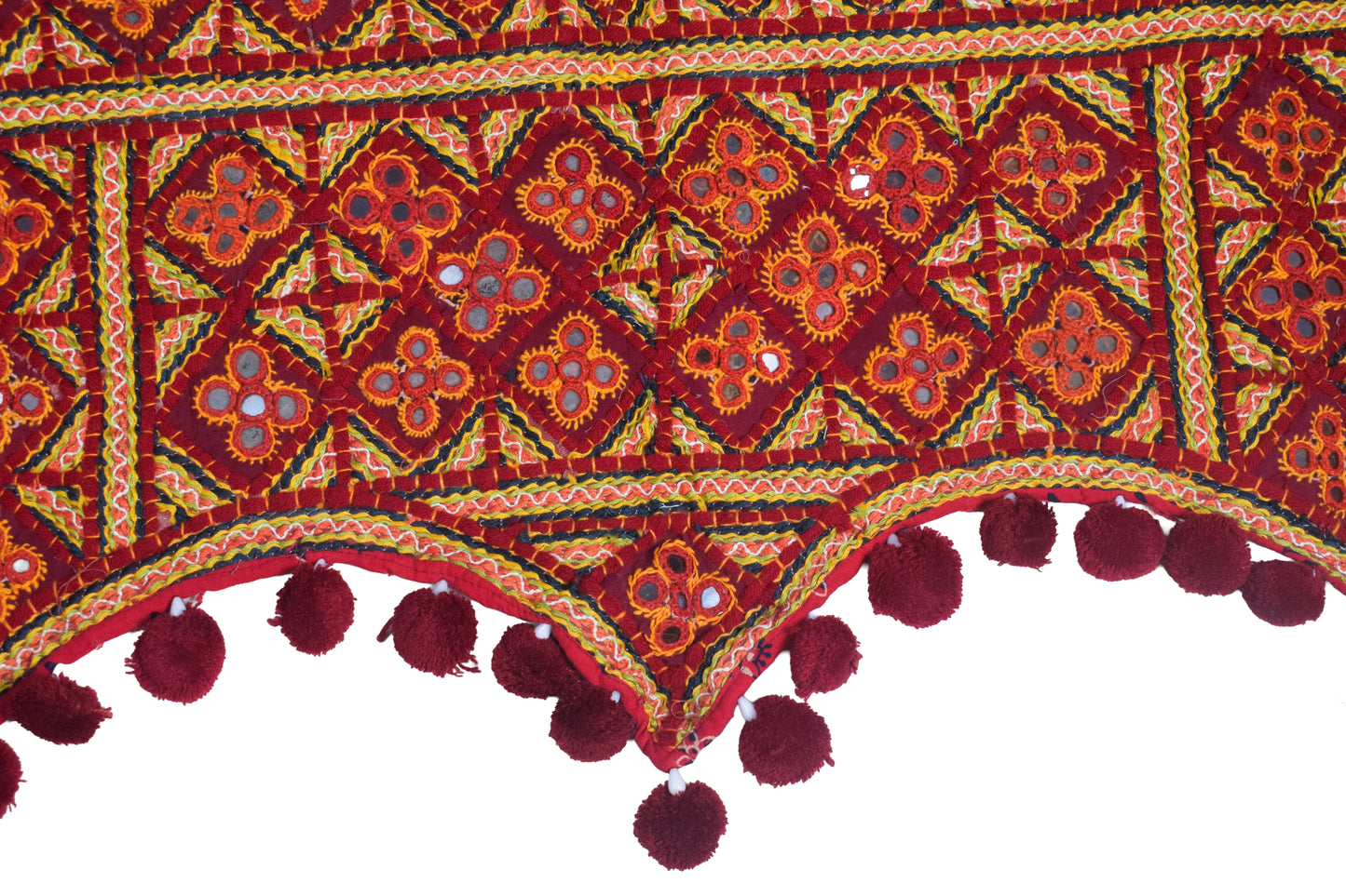 Pakko Work Cotton Hand Embroidered Mirror Work Toran  - 90 cms Length   -  SKU : RD10701A