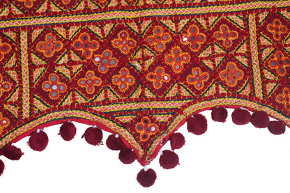 Pakko Work Cotton Hand Embroidered Mirror Work Toran  - 90 cms Length   -  SKU : RD10701A