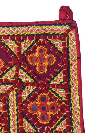 Pakko Work Cotton Hand Embroidered Mirror Work Toran  - 90 cms Length   -  SKU : RD10701A