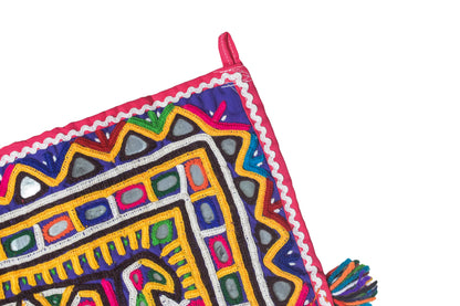 Rabari Work Cotton Hand Embroidered Mirror Work Toran  - 74 cms Length   -  SKU : SD27701A