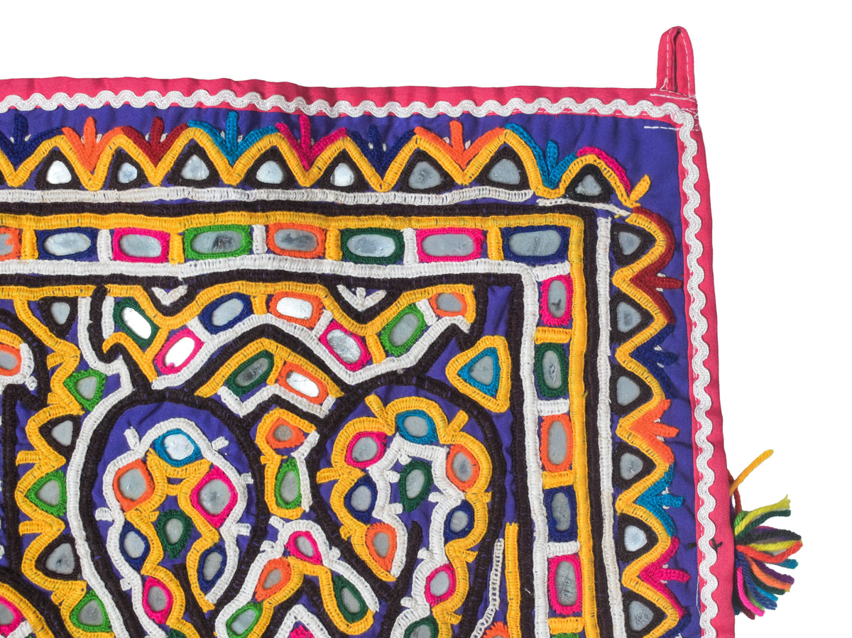 Rabari Work Cotton Hand Embroidered Mirror Work Toran  - 74 cms Length   -  SKU : SD27701B