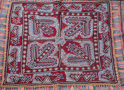 Rabari Work Cotton Hand Embroidered Mirror Work Wall Decoration  - 1.5 Mtr Length    -  SKU : VA23601A