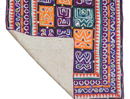 Applique Work Cotton Hand Embroidered Antique Work Wall Decoration  - 92 cms Length    -  SKU : AD10401A