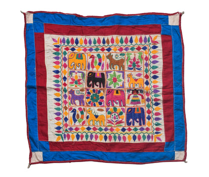 Hand Embroidery Cotton Antique Work Wall Decoration  - 65 cms Length    -  SKU : AD01501A