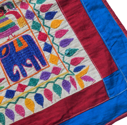 Hand Embroidery Cotton Antique Work Wall Decoration  - 65 cms Length    -  SKU : AD01501A