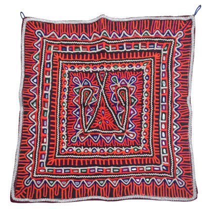Rabari Work Cotton Hand Embroidered Fine Mirrorwork Wall Decoration  - 45 cms Length    -  SKU : VB02901B