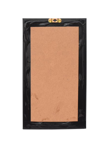 Ahir Work Cotton Hand Embroidered Mirror Work Wall Decoration With Frame - 35 cms Length    -  SKU : EK25201A