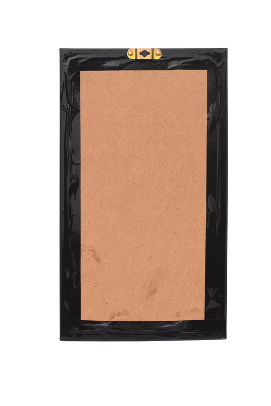 Ahir Work Cotton Hand Embroidered Mirror Work Wall Decoration With Frame - 35 cms Length    -  SKU : EK25201A