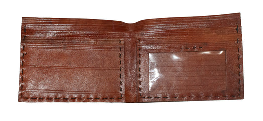 Leather Craft Punch Work Pure Leather Leathercraft Hand Made Wallet - Gents  - 9 cms Length    -  SKU : AB15808A