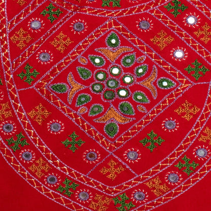 Bavalia Work Cotton Hand Embroidered Fine Mirrorwork Yoke     -  SKU : SH07505A