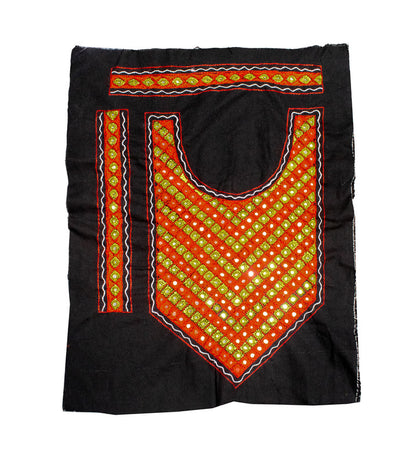 Chhabli Mirror Work Cotton Hand Embroidered Yoke     -  SKU : SH07503D