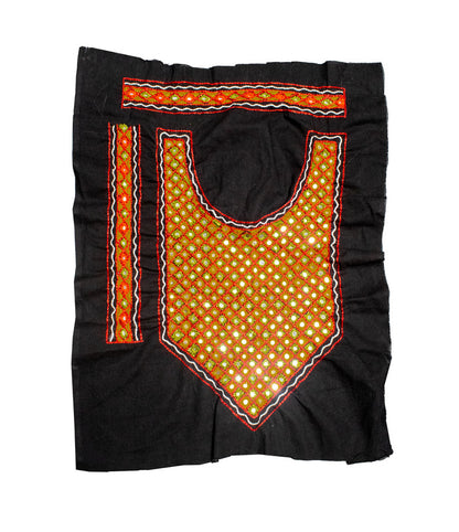 Chhabli Mirror Work Cotton Hand Embroidered Yoke     -  SKU : SH07503G