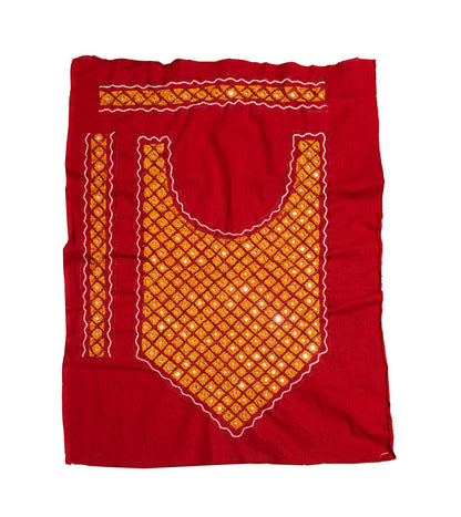 Chhabli Mirror Work Cotton Hand Embroidered Yoke     -  SKU : SH07503B