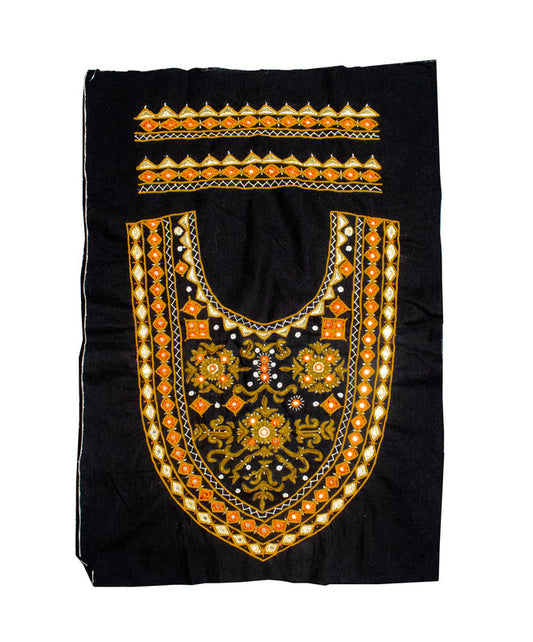 Pakko Work Cotton Hand Embroidered Fine Mirrorwork Yoke     -  SKU : SH07504F