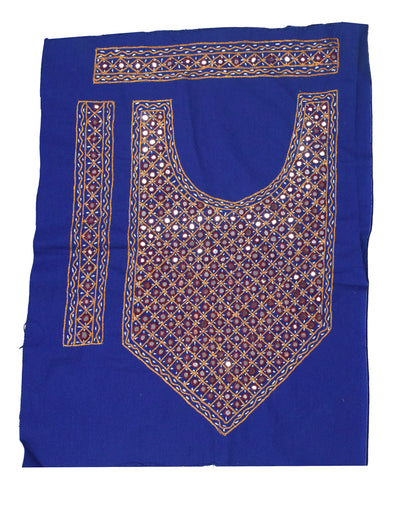 Mirror Work Cotton Hand Embroidered Yoke  - 42 cms Length    -  SKU : SH12901A