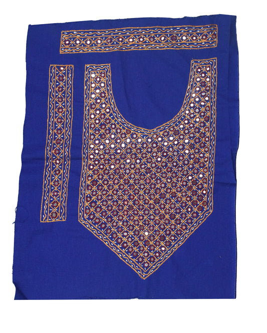 Mirror Work Cotton Hand Embroidered Yoke  - 42 cms Length    -  SKU : SH12901A