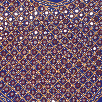 Mirror Work Cotton Hand Embroidered Yoke  - 42 cms Length    -  SKU : SH12901A