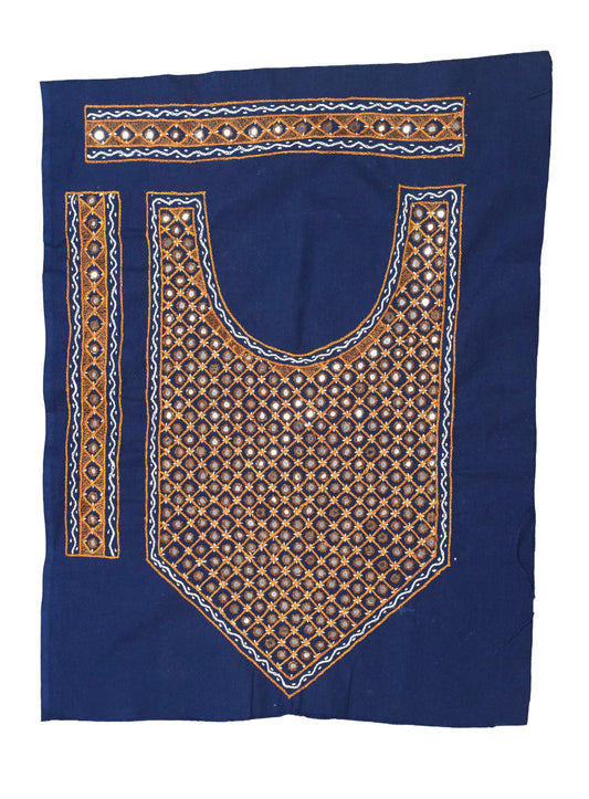 Mirror Work Cotton Hand Embroidered Yoke  - 42 cms Length    -  SKU : SH12901C