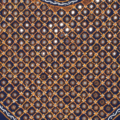Mirror Work Cotton Hand Embroidered Yoke  - 42 cms Length    -  SKU : SH12901C