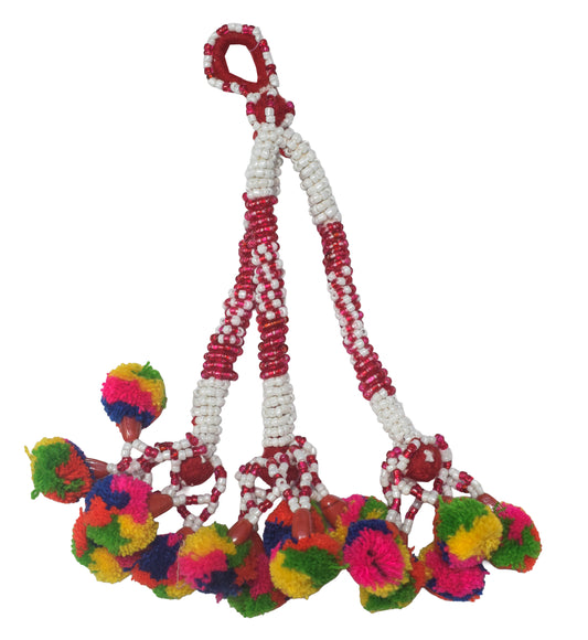 Bead Work Cotton Zhumkha  - 20 cms Length    -  SKU : MD17601D