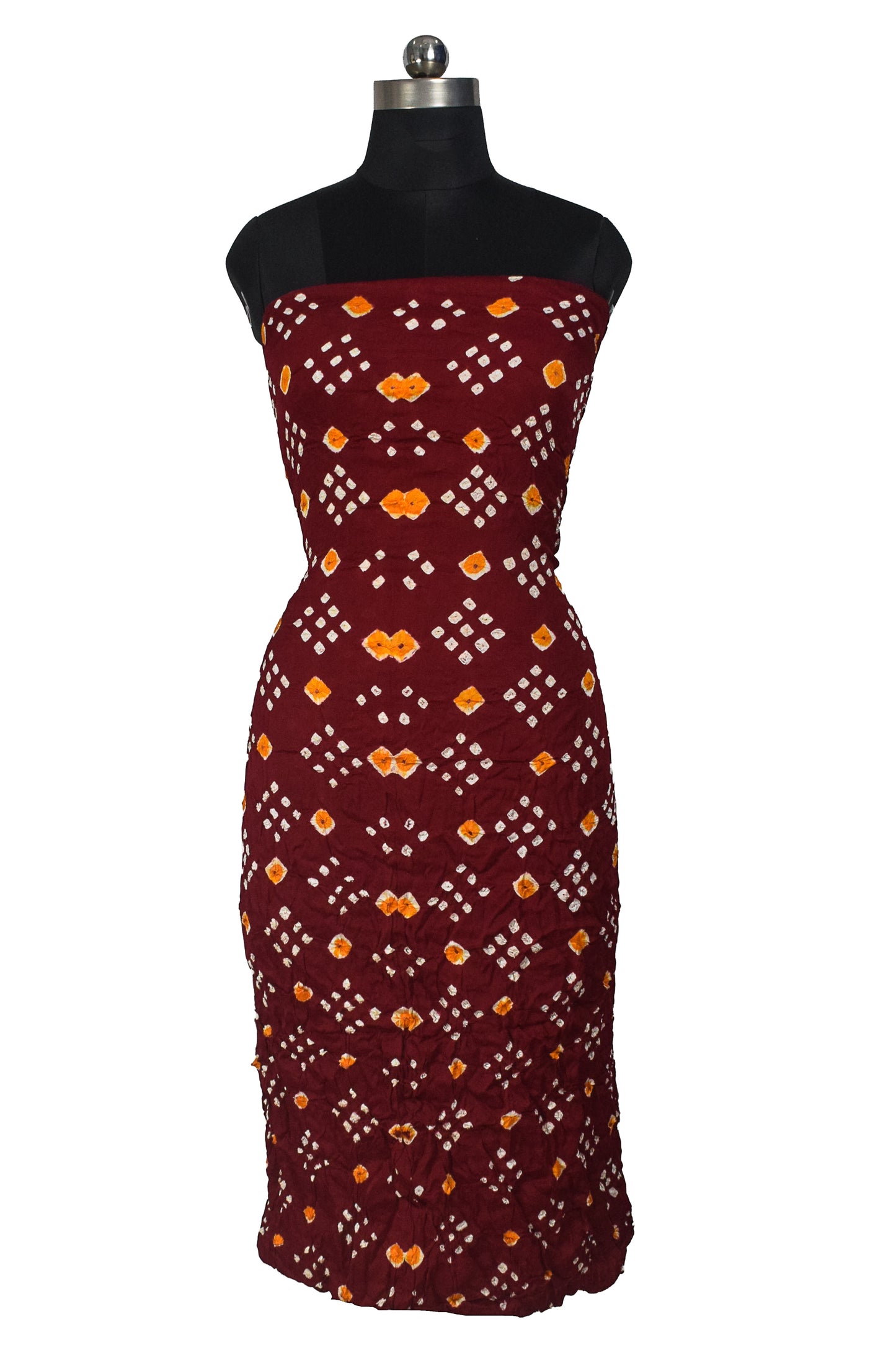 Bandhej [ Tie-Dye] Modal Silk Multi (Bandhej - Tie Dye) Unstitched Kurta Fabric  Mtr Length  2.5 Mtr  Length  -  SKU : 0091-MRYE