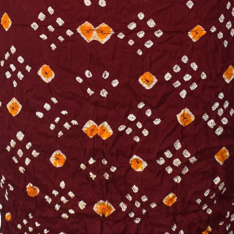 Bandhej [ Tie-Dye] Modal Silk Multi (Bandhej - Tie Dye) Unstitched Kurta Fabric  Mtr Length  2.5 Mtr  Length  -  SKU : 0091-MRYE