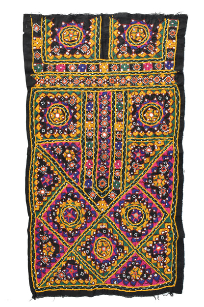 Ahir Work Cotton Fine Mirror and Threadwork Embroidery Kajari    -  SKU: AH14404B